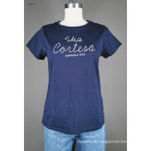 Ladie's navy short sleeve t-shirt